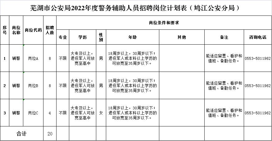 鸠江区卫生健康局招聘启事